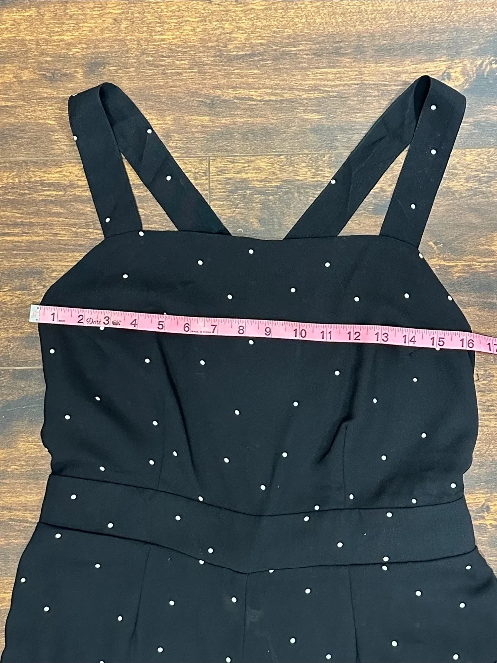 🖤 LOVESTITCH Black Polka Dot Wide Leg Romper L NWT • Open Back Crisscross! 🖤